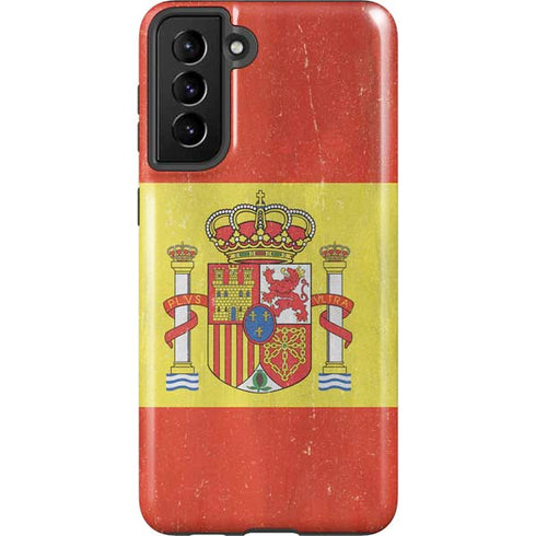 Spain Flag Distressed Galaxy S21 Plus 5G Pro Case
